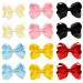 EBHO 12 pieces 8 cm hair clips baby hair bows girls bows for girls crocodile clips crocodile clips hair hair bow