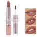 LZYLLS 2 In 1 Matte Lipstick & Liquid Lipstick Waterproof Long Wear Smooth Nude Lipstick Lip Makeup Gift Set for Women Non-stick Cup Not Fade Lipgloss Set Matte Velvet Lip Gloss(01) 01