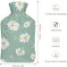 White Flower Plush Hot Water Bottle with Cover - Hand Warmer for Adults & Children | 26.5x15.3cm - International Shipping Available - Buy Online on GoSupps.com