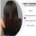 Esmee Long Straight Dark Brown Wig with Coloured Highlights - 20 Inches | Synthetic Hair for Daily Party and Cosplay Use - Buy Online on GoSupps.com