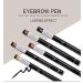 AKARY Tattoo Eyebrow Pen - 4-Fork Liquid Pencil, Micro-Fork Tip Applicator, 3D Natural Wild Eyebrow Maker, Waterproof & Sweat-Proof - Dark Brown - Buy Online on GoSupps.com