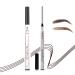 2PCS Eye Brow Pen Natural Makeup Fine Stroke Magic Eyebrow Pencil Waterproof 4 Tip Eyebrow Pencil Natural Fine Lines Eyebrow Pencil for Women and Gril (Black)