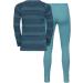 Buy Odlo Unisex Kids Long Active Warm Eco Set 116 - Reef Waters Blue Wing Teal | International Shipping Available - Buy Online on GoSupps.com
