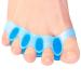 Bukihome Silicone Toe Spreader 6x Hallux Correction Toe Separators Gel Toe Separator for Bunion 6 Blue