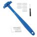 Idezek back hair for men back hair cutters with a long handle foldable back razor body hair cutter hair removal tools extra long handle quick trimming body care blue