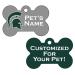 uDesignUSA NCAA Double Sided Pet Id Dog Tag Personalized with 4 Lines of Text (Michigan State), Green, Gray, 1.5 inches x 1 inch