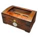 Humidors 60 Cigar Humidors Cigar Collection Box Portable Cigar Travel Case with Thermometer and Humidifier Gift (Color : Brown Size : 15 * 35 * 24cm) 15*35*24cm Brown