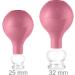 Pulox Cupping Glass Set of 2 - Real Glass with Suction Balls (25mm & 32mm) - Pink | Premium Cupping Therapy Tools for Enhanced Wellness - Buy Online on GoSupps.com