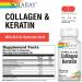 Solaray Collagen Keratin Type I II III - 60 Capsules for Healthy Skin, Hair & Nails - Buy Online on GoSupps.com