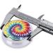 Premium Tie Dye Rainbow Round Pill Box | 3-Compartment Mini Travel Organizer for Vitamins & Medications - Buy Online on GoSupps.com