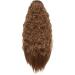 18 Inch Long Curly Ponytail Extension Corn Wavy Drawstring Ponytail Hair Extensions Hair Pieces for Women Light Brown - Buy Online on GoSupps.com