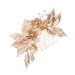 Housoutil Golden Flower Hair Comb Pearl Bead Hair Pins Bridal Hair Clip Bridal Hair Side Comb Hair Combs for Women Crystal Wedding Alloy Hair Comb Bride The Flowers Accessories