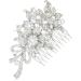 Angoily Flower Hair Comb Bridal Hair Side Comb Rhinestone Headpiece Flower Hair Accessories Hair Accessories for Women Hair Combs for Women Tiara Miss The Flowers Hairpin - Buy Online on GoSupps.com