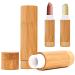 4 pieces of empty lipstick tubes lip balm container container refillable lipstick tubes natural lipstick tubes made of bamboo for homemade lip balm care cream