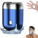 2024 New Upgrade Pocket Shaver USB Mini Shavers for Men 2024 New Upgrade Pocket Shaver Electric Mini Portable Razor Rechargeable Waterproof Compact Electric Shaver For Home Car Travel (Blue)