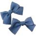 BBTDIN Blue Denim Hair Clip Pin Bow Girls Blue Jeans HairClip Girls Large Bows HairPin BW01 (Set H) - Buy Online on GoSupps.com