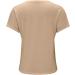 BiJerou Women's V-Neck T-Shirt - Solid Color Short Sleeve Summer Blouse in Khaki M | Casual Fashion Top for Women - Buy Online on GoSupps.com