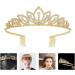 FRCOLOR 1pc Decorative Rhinestone Dress Accessory Princess Headband Shiny Crystal Crowns Party Women Bride Exquisite Comb Girls Trend Bridal Prom Party Baroque Shining Gold Plastic Tiara Small 15x3cm Golden - Buy Online on GoSupps.com