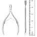 Professional Grade Stainless Steel Cuticle Nipper with Pusher - Durable Manicure & Pedicure Tool for Fingernails and Toenails (Silver) - Buy Online on GoSupps.com