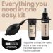 Hair Illusion Combo Kit - Hold Spray, 38g Hair Fiber, Applicator & Optimizer (Black) | Bold & Defined Hair - Buy Online on GoSupps.com