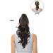 BUYOGET Ponytail Extension Long Curly Wavy Claw Jaw Clip in Synthetic Hairpiece Pony Tail Tale 14 Inches Bleach Blonde - Buy Online on GoSupps.com