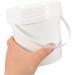 Veemoon 1-Liter White Plastic Bucket with Handle & Cover - All-Purpose Food Storage Solution - Buy Online on GoSupps.com