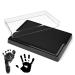 Baby stamp cushion baby hand footprint set baby foot or handprint set set baby footprint handprint baby stamp cushion reusable stamp pillow easy to wash (black)