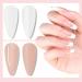 Gel Nail Polish Set - French Manicure Gel Polish White & Nude Nail Polish Set with Top Coat Base Coat Soak Off UV Gel French Manicure Set for Nail Art with French Tips Guides Sticker - Buy Online on GoSupps.com