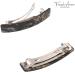 French Amie Oblong 3.5 Celluloid Handmade Hair Clip Barrette for Women - Silver Onyx | Made in France - Buy Online on GoSupps.com