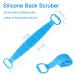 iHacsan Silicone Bath Body Brush - Double-Sided Exfoliating Back Scrubber for Shower & Spa - Skin Massage - Blue - Buy Online on GoSupps.com