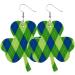 FEYLIE Earrings - 8 Pairs Irish Shamrock Dangle Earrings | Clover Pendant Hook Jewelry for St. Patrick's Day Celebration - Buy Online on GoSupps.com
