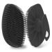 REVEX Exfoliating Silicone Body Scrubber with Handle Shower Cleansing Brush Long Bristles for Long Lasting Lather  Nourishing Cleaning& Massaging for Sensitive Skin (Black)