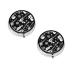 (Guitar Pattern) Round Pill Box 3 Compartment Pill Box Mini Decorative Pocket Purse Portable Travel Medicine Tablet Vitamin Holder Organizer Pill Case