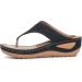 XTZYGLFD Women's Flip-Flops - Comfort Foot Vault Support Summer Wedge Sandals Rhinestone Platform Shoes Black 6 UK - Ideal for Walking - Buy Online on GoSupps.com