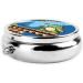 Portable Metal Pill Box - Game Pixel Frog Mini Round 3-Compartment Travel Case for Small Pills - Buy Online on GoSupps.com