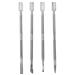 Bassulouda 1 Set of 4 Nail Polish Removal Tool UV Gel Manicure Cuticle Cutter (4 Pieces Silver)