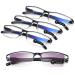 TERAISE reading glasses men anti blue reading glasses lightweight fashionable comfortable reading glasses women/reading aid robust computer reading glasses with blue light filter including spring hinge 0.0X 3 black + 1 sun