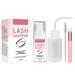 MIELIKKI Lash Cleaning Kit Lash Shampoo for Lash Extensions 100ML Eyelash Extension Cleanser + Lash Fan + Brush + Rinse Bottle Oil Free Lash Bath Kits Lashes Remover Professional & Self Use