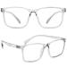 Blue Light Blocking Glasses (Square) | Anti Glare Blue Light Filter Blue Cut Glasses for Eye Protection l Zero Power Reading Glasses for Men & Women