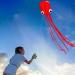 Hengda Kite Octopus Flyer with Long Colorful Tail for Kids - 31 Wide x 157 Long - Large Red Kite - Buy Online on GoSupps.com