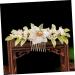 Angoily Handmade Leaf Comb Bridal Accessories Girl Hair Accessories Headwear for Women Wedding Headpiece Girls Accessories Flower Headpiece Bridal Headpiece Hair Comb Pearl Alloy Bride - Buy Online on GoSupps.com