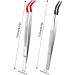 Premium 2-Part Tweezers Set with Rubber Tips - Curved & Angled Metal Sticker Tweezers for Jewelry Making DIY Crafts & Laboratory Use - Buy Online on GoSupps.com