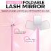 Buy Flexible Large Square Lash Mirror - 260 Rotating Portable Eye Mirror for Eyelash Extensions | Adjustable & Perfect for Lash Techs - Pink - Buy Online on GoSupps.com