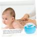 FRCOLOR Lot de 2 houppettes en poudre pour enfants - Pour soins de b b - Bo te poudre pour b b - Bo te consigne et s che - Bo te de rangement pour voyage - En peluche acrylique 1 unit (Lot de 1) Bleu - Buy Online on GoSupps.com