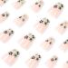 Justotry 24-Piece Floral Coffin Nails Medium Length Green French Press-On Artificial Nails for Women - Buy Online on GoSupps.com
