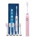 Pallus Electric Toothbrush Sonic Toothbrush for Adults with 5 Dupont Bursh Heads Ultra Cleaning with 37 000 VPM 5 Modes 2 Hours Charging for 30 Days Use Pink Rechargeable Power Toothbrush