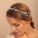 Blue Flower Rhinestone Wedding Headband | Handmade Pearl Bridal Hair Accessory - Buy Online on GoSupps.com