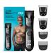 ZLADE Ballistic Pro Full-Body Manscaping Trimmer with Ceramic Blades Waterproof Digital Display Beard Body Bush 1Trimmer + 2 Extra Cutter Heads Black