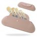 Travel Brush Holder Silicone Makeup Bag and Brush Holder with Upgrade Anti-Fall Out Magnetic (Natural)