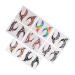 NOLITOY 16 Pairs Eye Shadow Eyeliner Stickers Eyeshadow Decor Face Decals Makeup Eye Sticker Cosplay 7.6x4.3cmx2pcs Assorted Colorx2pcs